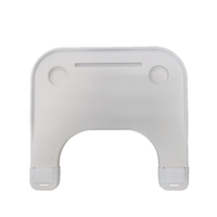 Produit de centre de soins supérieur, ABS solide, plateau de table de fauteuil roulant facile à nettoyer et amovible avec porte-boisson pour le dîner
