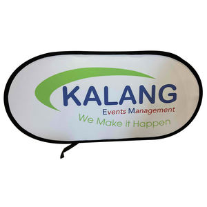 Bannière <span class=keywords><strong>Pop</strong></span> Up A Frame personnalisée Support ovale horizontal pliable en tissu pour événement de golf - Product Image 2