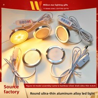 Luz LED Ultrafina USB para Gabinete, Regulable, 5V, Bajo Voltaje, de Aleación de Aluminio, para Impresión 3D, Gabinete de Vino, Luz Inferior