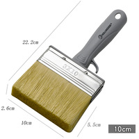 Pinceau plat robuste pour clôture de hangar, qualité industrielle et bricolage, manche en polyester Beavertail, 4 pinceaux muraux, personnalisable OEM CH