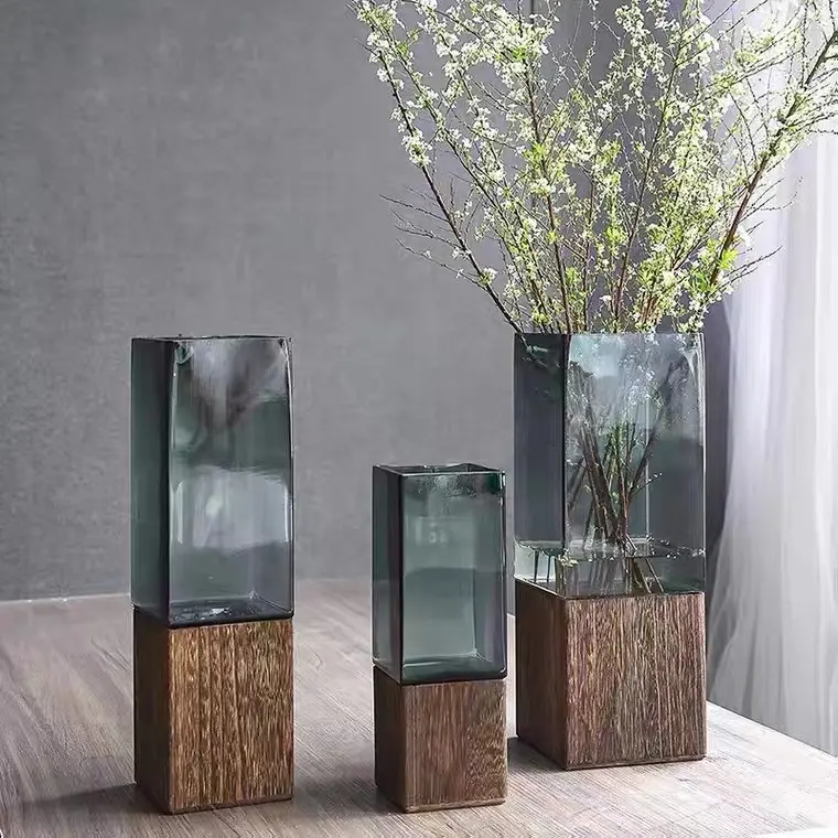 Прямая поставка, легкая Роскошная Скандинавская стеклянная ваза, комбинированное цветочное украшение для цветочной композиции, декоративная бумажная стеклянная ваза для цветов