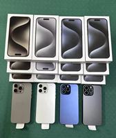 Teléfonos Inteligentes 5G Usados Originales Desbloqueados para iPhone 15 15plus 15Pro 15Pro Max de 6.7 Pulgadas, Teléfono Móvil de Segunda Mano