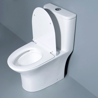 Toilettes en céramique émaillée blanche, outil de fermeture, plancher de toilette debout, lavage monobloc, toilettes
