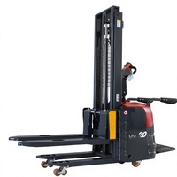 Gerbeur électrique complet à double mât de levage 1500 kg certifié CE avec déplaceur latéral hydraulique pour entrepôt