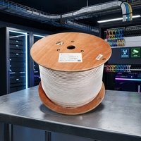 Kabel Jaringan LAN Ethernet CAT5 CAT5E CAT6 CAT7 CAT8 9-Konduktor 305M Berlapis Baja Kecepatan Tinggi CCA/Tembaga SFTP