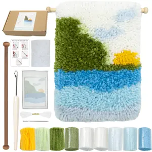 Charmkey costura artesanal decoración del hogar tapiz Diy Set arte pestillo gancho alfombra Kits para alfombra - Product Image 1