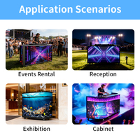 Портативный DJ-пульт с LED-видеостеной и экраном, класс защиты IP65, для торговых центров и розничных магазинов, гибкий LED-экран для DJ-пультов