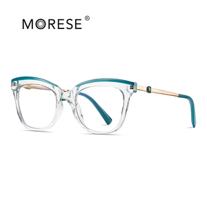 Montures de lunettes <span class=keywords><strong>papillon</strong></span> MORESE pour femmes, bleues, anti-lumière, style TR90 2065 - Product Image 6