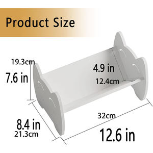 Étagère à livres multifonction blanche pour enfants, mini étagère de bureau inclinée pour salon - Product Image 3