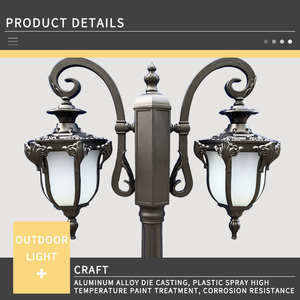 Lampioni Vintage di Alta Qualità e Buona Stabilità, Stile Europeo, Illuminazione Paesaggistica per <span class=keywords><strong>Giardino</strong></span>, Lampada <span class=keywords><strong>da</strong></span> Palo - Product Image 4