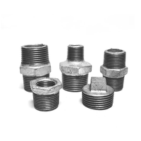 Raccords de tuyauterie en acier galvanisé noir, longs, 1/2''*4'', types BSPT NPT, Nipple, TEE, Coude, Bouchon, Union, Classe basse pression 150 WOC