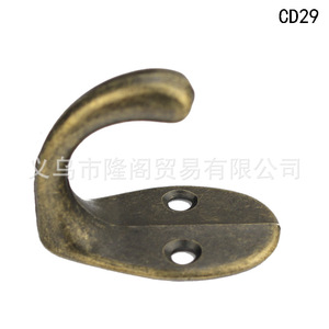 Cd29 Antique Style Zinc Alloy Wall Hook 21x35mm Single Hole <b>Clothes</b> Hook For Wall Or Door Mounting - Product Image 3