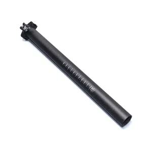 <span class=keywords><strong>Tige</strong></span> <span class=keywords><strong>de</strong></span> <span class=keywords><strong>Selle</strong></span> <span class=keywords><strong>VTT</strong></span> et Vélo <span class=keywords><strong>de</strong></span> Route en Fibre <span class=keywords><strong>de</strong></span> Carbone 3K Ultra-légère avec Embout en <span class=keywords><strong>Titane</strong></span> – Diamètres 27.2/30.8/31.6mm - Product Image 6