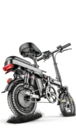 Vélo Électrique Pliant en Gros d'Usine, 4 Amortisseurs, Longue Autonomie, Portable, pour Adultes