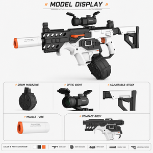 Pistola <span class=keywords><strong>de</strong></span> Dardos <span class=keywords><strong>de</strong></span> Espuma Eléctrica Short Sword Vector, con Cargador, Dardos Suaves, Alimentada por Batería, Juguete <span class=keywords><strong>de</strong></span> Pistola <span class=keywords><strong>de</strong></span> Dardos <span class=keywords><strong>de</strong></span> Espuma para Niños, Juego al Aire Libre - Product Image 3