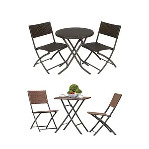 Mobili da esterno moderni sedie da giardino in ferro salvaspazio Set tavolo da balcone da pranzo moderno e rilassante Patio