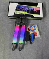 Système de microphone sans fil portable MRGB-100 pour un son clair, microphone sans fil rechargeable avec lumières RGB