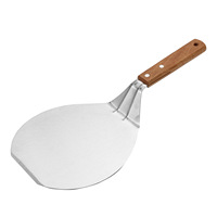 Accessoires de barbecue Manjia portables extra larges et larges, spatule à surface plane, spatule à barbecue avec manche en bois, grattoir, retourneur à pizza
