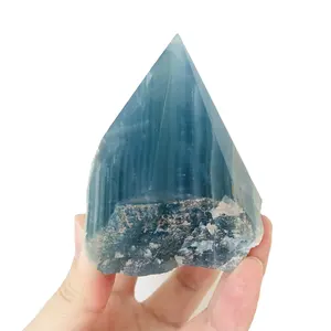 Blue Onyx Raw Point Wholesale Price Natural Crystal Product Blue Onyx Raw Stone Point For Decoration
