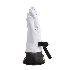 Deri eldiven ile 11 "500V siyah boyut 9 elektrik yalıtım kauçuk eldiven - Product Image 4