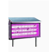 Piège à moustiques et insectes CXS solaire rechargeable à lumière UV double usage pour extérieur, maison et commerce