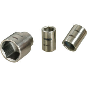 TITANplus 3/8 \ "Douille à Impact 6 Points Matériau CR-V Carré Hexagonal Caractéristiques Finition Chromée pour Bricolage Maintenance Réparation OEM - Product Image 1