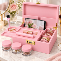 Kit d'accessoires pour fumeurs en bambou avec boîte de rangement pour herbes, 3 bocaux en verre, rouleuse et brosse, kit de fumage avec serrure à combinaison