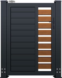 Puerta de entrada <span class=keywords><strong>Bania</strong></span> Ogrodowa y puerta lateral de jardín de aluminio, Puerta peatonal de corte por láser - Product Image 4