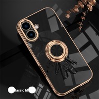 Nouvelle Coque de Téléphone Tendance 2026 pour Designers, avec Anneau Rotatif à 360°, en TPU, pour iPhone 17 Air, 16, 15, 14 Pro Max