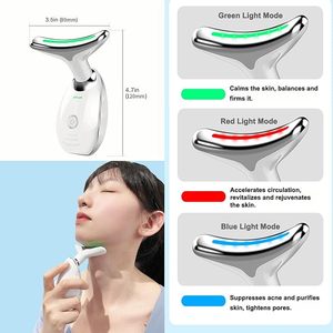 Masseur électrique pour le <span class=keywords><strong>visage</strong></span> et le cou, appareil de beauté rechargeable à main pour le soin de la peau, utilisation à domicile - Product Image 5