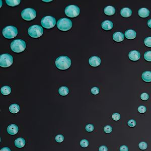Cuentas de diamantes de imitación de resina epoxi de ópalo azul caribeño Aqua de 5 mm con parte trasera plana y orificio central para coser, para la fabricación de joyas y accesorios de cuentas para la cintura - Product Image 6
