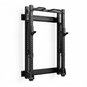 Rack de Sentadillas <span class=keywords><strong>Plegable</strong></span> de Acero para Montaje en Pared, Barra de Tracción, Rack de Entrenamiento Funcional Multi-Estación, Jaula de Levantamiento de Pesas, Smith - Product Image 1