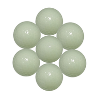 Balles de golf en gros personnalisables avec logo, lumineuses, flottantes, en caoutchouc, deux pièces, haute élasticité, absorbant la lumière