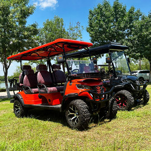Voiturettes de Golf Électriques Rehaussées Orange 60V 72V 6 Places pour Visites Touristiques avec Batterie au Lithium - Product Image 4