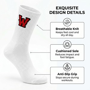 Calzini Sportivi Personalizzabili con Logo, Elastici e Assorbenti, in Cotone Pettinato ad Alta Elasticità per Ciclismo, Certificati CPSIA - Product Image 2