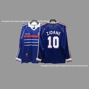 เสื้อฟุตบอลแขนยาวสไตล์เรโทร ยูนิเซ็กซ์ ผลิตจากโพลีเอสเตอร์ผสมใยสังเคราะห์ สำหรับฝรั่งเศส โปรตุเกส เชลซี อังกฤษ - Product Image 3