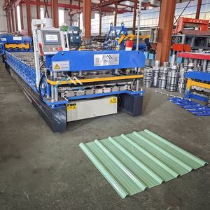 Petit pain trapézoïdal automatique à grande vitesse de feuille de toiture de l'Irak 1000 IBR formant la machine - Product Image 3