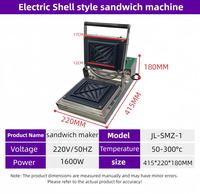 Machine à gaufres et sandwichs miniatures commerciale en acier inoxydable 220V, nouvelle forme pour les snack-bars
