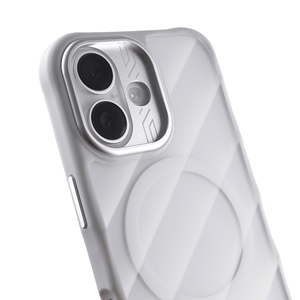 Fundas Transparentes Mate de TPU+PC Blancas con Carga Inalámbrica, Antichoque, Textura de Rayas, para iPhone 17, Protección de Lente - Product Image 2