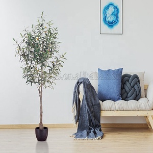 Elegante Árbol de Olivo Artificial <span class=keywords><strong>con</strong></span> <span class=keywords><strong>Frutos</strong></span>, Bonsái Artificial de Bajo Mantenimiento, Planta Artificial en Maceta para Decoración - Product Image 1