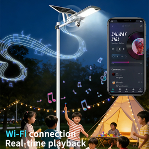 ไฟถนนโซลาร์เซลล์ออลอินวัน 600W IP65 พร้อมกล้องวงจรปิดและระบบควบคุมผ่านแอปพลิเคชัน สำหรับให้แสงสว่างเพื่อความปลอดภัยในพื้นที่จอดรถ - Product Image 3