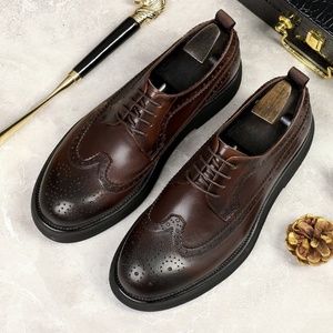 Zapatos de Negocios de Cuero Genuino para Hombre, Estilo Coreano, Versátiles, Casuales, Ligeros, con Suela Gruesa, Aumentan la Estatura, para Invierno - Product Image 6