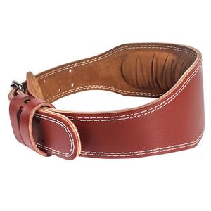 2026 Cowhide Leather Powerlifting Weight Lifting Dip <b>Belt</b> Fitness Gym Adjustable Metal Buckle Squat Padded Lumber Lower Back - Product Image 4