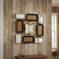 Miroir Mural Métallique Style Nordique – Vente Fabricant – Décoration Murale pour Salon 99,7*3,18*52,07 CM
