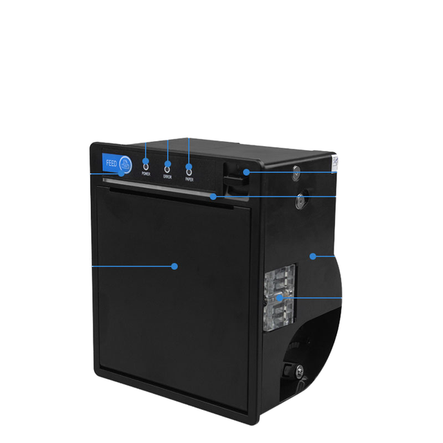 New 80mm Diameter Thermal Printer USB/RS232/Cash Drawer Interfaces Thermal-line Dot Method 1D/2D Barcode Fast Graphic Text Kiosk