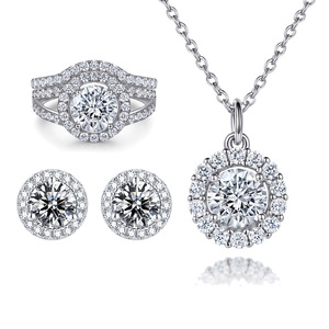 Fabricant vérifié, ensemble de bijoux en argent 925 avec zircone AAA, <span class=keywords><strong>prix</strong></span> d'usine, emballage personnalisé disponible - Product Image 1