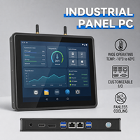 10.1 11.6 Inch Industrial Embedded PC dengan Port RS232 RS485 COM, Dual Gigabit Ethernet, Sistem Kontrol PLC HMI, Komputer/PC Layar Sentuh