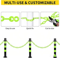 Barrière de sécurité en plastique léger, écologique, non réfléchissant, protection IP10, couleur personnalisée SCQP, pour le contrôle des foules et le stationnement