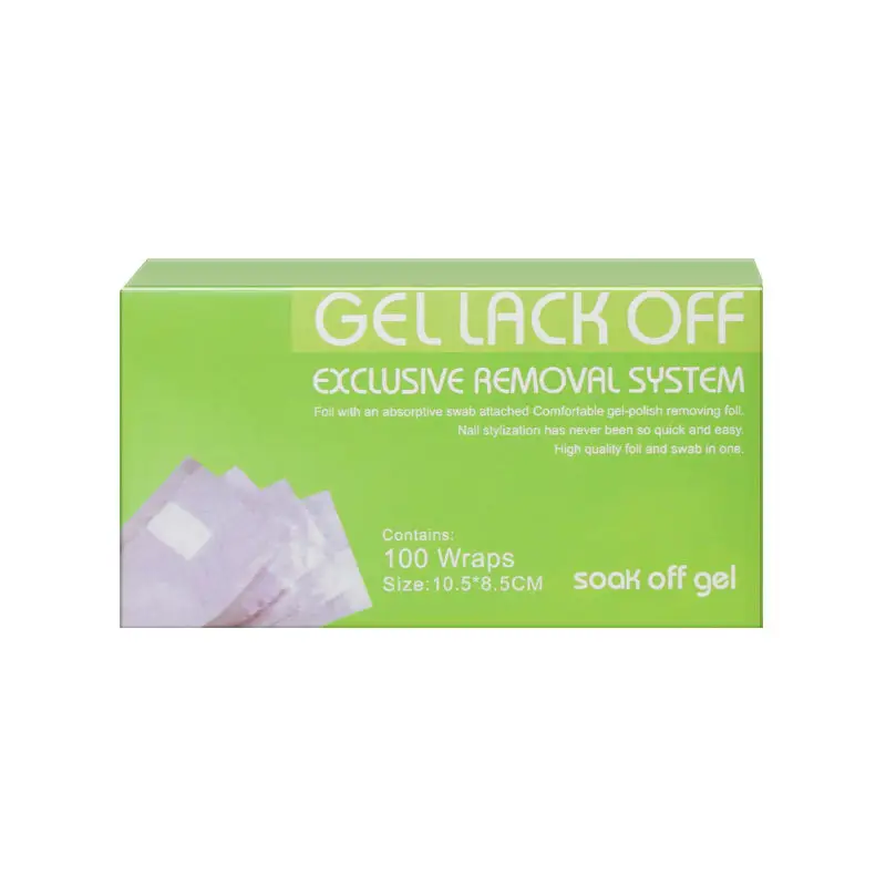 Gel Nail Polish Remover Soak Off Foil Removal Wraps with Cotton Pad