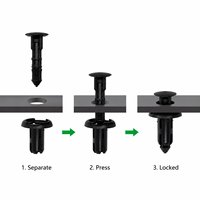 Clip de fixation à broche B16 POM 90505 SXO 003 pour pare-chocs, calandre et garde-boue de voitures Nissan